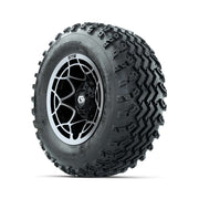 GTW® Nexus Black/Silver 12 in Wheels with 23X10.00-12 Rogue All-Terrain Tires – Full Set