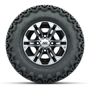 GTW Specter Black and Machined Wheels with 20in Predator A-T Tires - 10 Inch