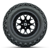 GTW Assault Gloss Black 14 in Wheels with 23X10-14 Predator All-Terrain Tires – Full Set