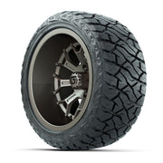 GTW Assault Matte Bronze 14 in Wheels with 23X10-R14 Maverick Steel Belted Radial All-Terrain Tires – Full Set
