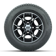 GTW Spyder Machined/Black 10 in Wheels with 205/50-10 Fusion Street Tires – Full Set