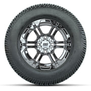 GTW® Specter Chrome 12 in Wheels with 255/50-12 Excel Classic Street Tires – Full Set