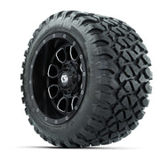 Set of (4) 12 in GTW® Volt Machined & Black Wheels with 22x11-R12 Nomad All-Terrain Tires