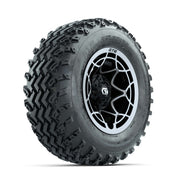 GTW® Nexus Black/Silver 12 in Wheels with 23X10.00-12 Rogue All-Terrain Tires – Full Set