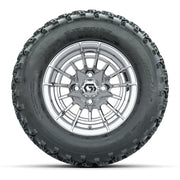 GTW® Boost Chrome 12 in Wheels with 23X10.00-12 Rogue All-Terrain Tires – Full Set