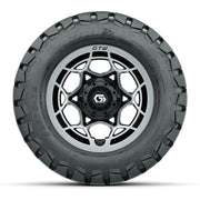 GTW® Nexus Gloss Black 12 in Wheels with 22x10-12 Timberwolf All-Terrain Tires – Full Set