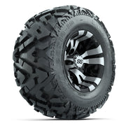 GTW Vampire Black/Machined 10 in Wheels with 20x10-10 Barrage Mud Tires – Full Set