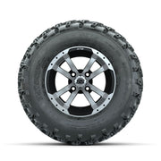 GTW Storm Trooper Machined/Black 10 in Wheels with 20x10.00-10 Rogue All Terrain Tires – Full Set