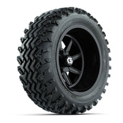 GTW Reaper Gloss Black 14 in Wheels with 23X10-R14 Rogue All-Terrain Tires – Full Set