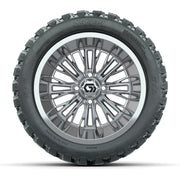 GTW Viper Chrome 14 in Wheels with 23X10-R14 Nomad Steel Belt Radial All-Terrain Tires – Full Set