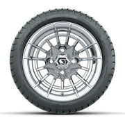 GTW® Boost Chrome 12 in Wheels with 215/35-12 Mamba Street Tires – Full Set