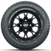 Set of (4) 12 in GTW Vortex Wheels with 215/40-12 Excel Classic Street Tires