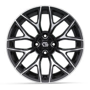 Monaco 16 inch GTW golf cart wheel - Black / Machined
