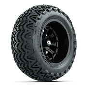 GTW Assault Gloss Black 14 in Wheels with 23X10-14 Predator All-Terrain Tires – Full Set