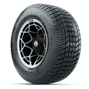 GTW® Nexus Black/Silver 12 in Wheels with 255/50-12 Excel Classic Street Tires – Full Set