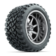 GTW Reaper Chrome 14 in Wheels with 23X10-R14 Nomad Steel Belt Radial All-Terrain Tires – Full Set