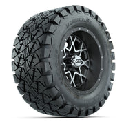 GTW® Vortex 2 Matte Gray/Machined 12 in Wheels with 22X10-12 Timberwolf All-Terrain Tires – Full Set