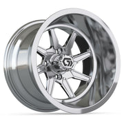 Reaper Ultra-Wide 14 inch GTW golf cart wheel - Chrome