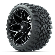 Set of (4) 15 in GTW® Stellar Machined & Black Wheels with 23x10-R15 Nomad All-Terrain Tire
