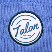 Blue Knit Beanie w/ White Talon Circle Logo