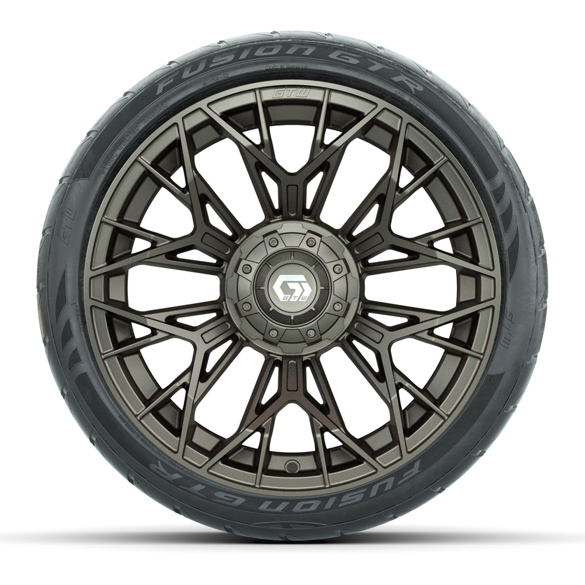 Set of (4) 15 in GTW® Stellar Matte Bronze Wheels with 215/4 - 3/4 view