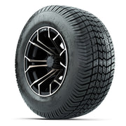 GTW® Spyder Matte Black/Bronze 12 in Wheels with 255/50-12 Excel Classic Street Tires – Full Set