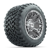 GTW® Stellar Chrome 12 in Wheels with 20X10-12 Nomad Steel Belt Radial All-Terrain Tires – Full Set
