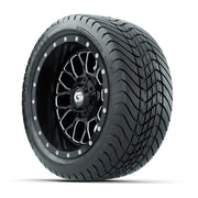 Set of (4) 12 in GTW® Helix Machined & Black Wheels with 215/35-12 Mamba Street Tires