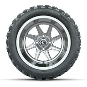 GTW Reaper Chrome 14 in Wheels with 23X10-R14 Nomad Steel Belt Radial All-Terrain Tires – Full Set