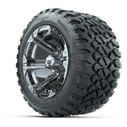 GTW® Specter Chrome 12 in Wheels with 20X10-12 Nomad Steel Belt Radial All-Terrain Tires – Full Set