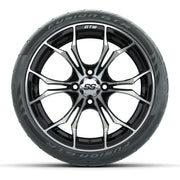 GTW Spyder Machined/Black 15 in Wheels with 215/40-R15 Fusion GTR Street Tires – Full Set