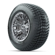 GTW® Stellar Chrome 12 in Wheels with 255/50-12 Excel Classic Street Tires – Full Set