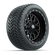 Set of (4) 12 in GTW® Helix Machined & Black Wheels with 215/35-12 Mamba Street Tires