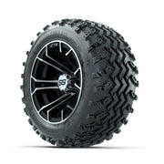 GTW Spyder Machined/Black 10 in Wheels with 18x9.50-10 Rogue All Terrain Tires – Full Set