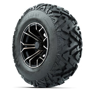 GTW® Spyder Matte Black/Bronze 12 in Wheels with 25X10-12 Barrage Mud Tires – Full Set