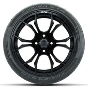 GTW 15 inch Spyder matte black wheels with Fusion street tires - Set of Four