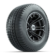 GTW Spyder Machined/Matte Grey 10 in Wheels with 205/50-10 Fusion Street Tires – Full Set