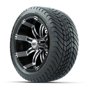 GTW Tempest Black and Machined 12 in Wheels with 18in Mamba Street Tires – Set of 4