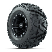 Set of (4) GTW® 10 inch Specter Matte Black Wheels on Barrage Mud Tires