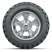 GTW® Godfather Chrome 12 in Wheels with 22X10-12 Timberwolf All-Terrain Tires – Full Set