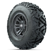 GTW® Shogun Gunmetal 12 in Wheels with 25X10-12 Barrage Mud Tires – Full Set