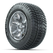 GTW Godfather Chrome 10 in Wheels with 205/50-10 Kenda Pro Tour Street Tires – Full Set