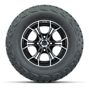 GTW Spyder Black/Machined 12 in Wheels with 23x10.00-R12 Maverick All-Terrain Tires – Full Set
