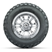 GTW® Shogun Chrome 12 in Wheels with 23X10.00-12 Rogue All-Terrain Tires – Full Set