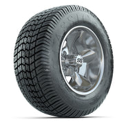 GTW® Godfather Chrome 12 in Wheels with 255/50-12 Excel Classic Street Tires – Full Set