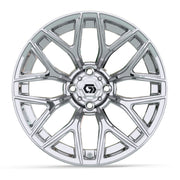 Monaco 16 inch GTW golf cart wheel - Chrome