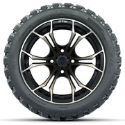 GTW 14 inch Spyder bronze and black wheels with Nomad all-terrain tires - Set of Four