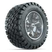 GTW® Godfather Chrome 12 in Wheels with 22X10-12 Timberwolf All-Terrain Tires – Full Set