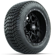 Set of (4) 12 in GTW Vortex Wheels with 215/40-12 Excel Classic Street Tires