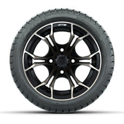 GTW Spyder Bronze/Matte Black 12 in Wheels with 215/35-12 Mamba Street Tires – Full Set